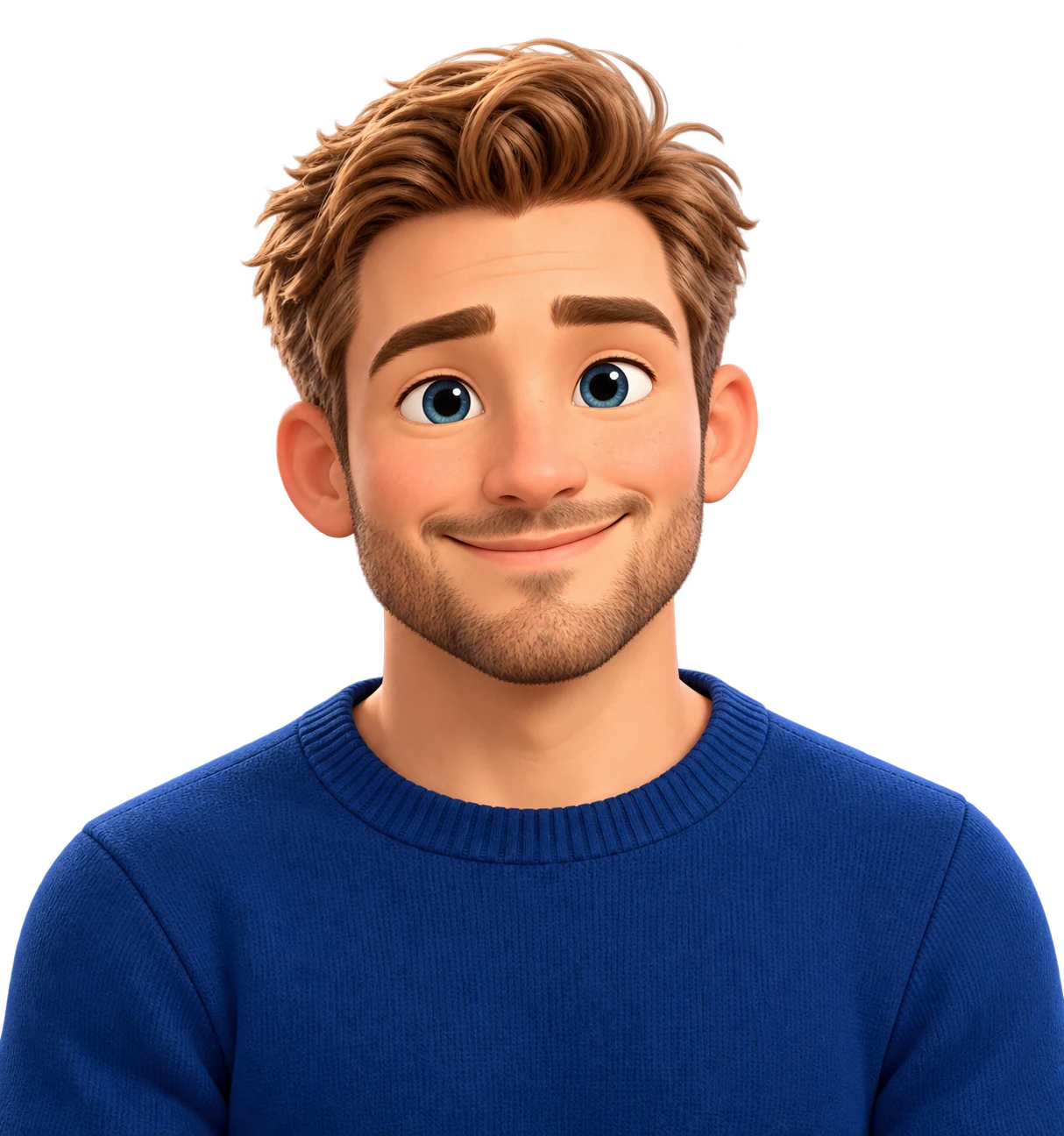 Adult man avatar with light skin