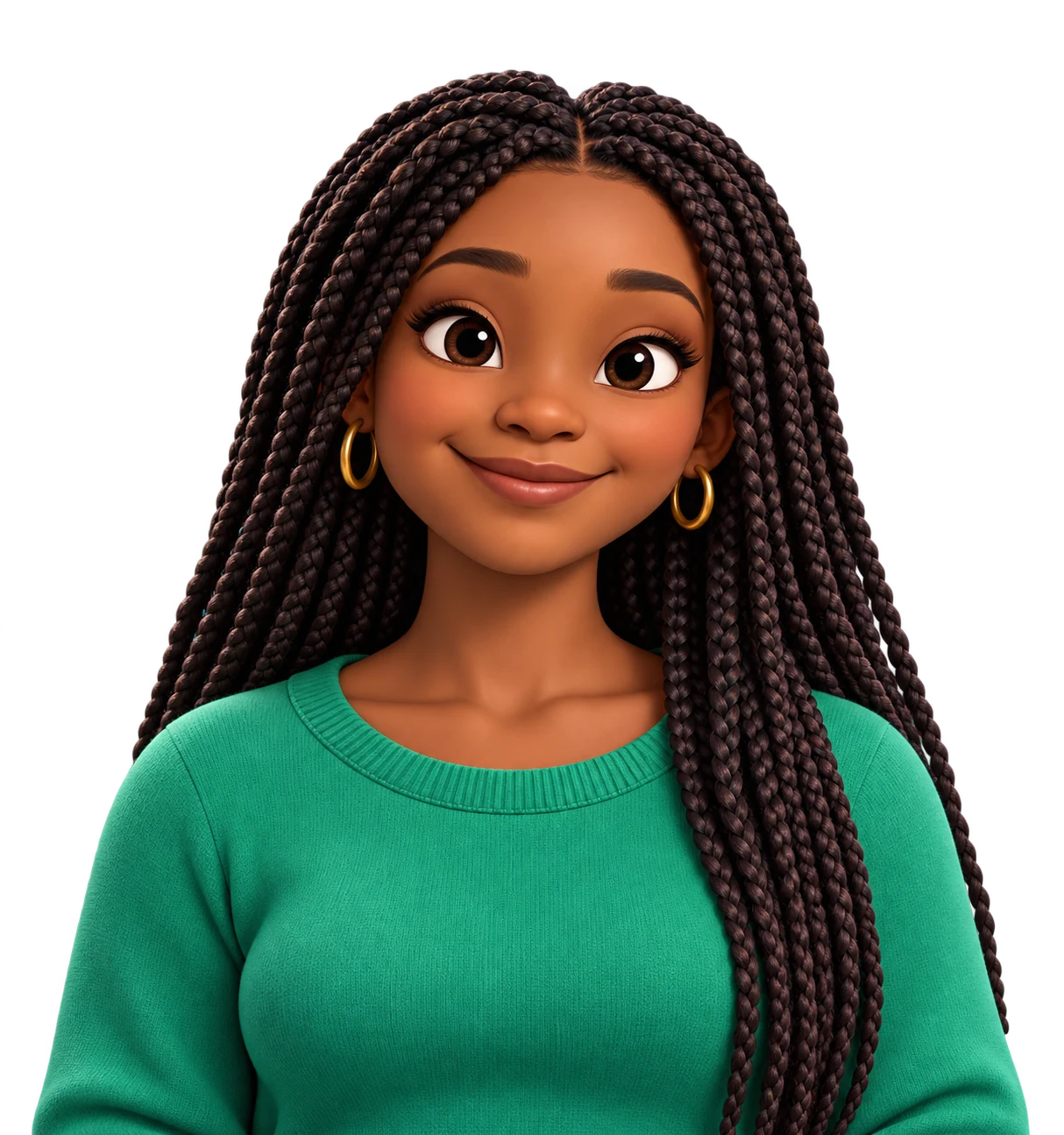 Adult woman avatar with deep skin